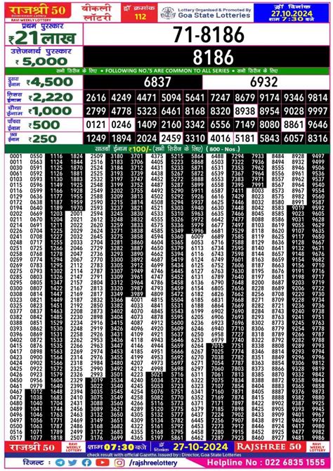 rajshree 20 friday weekly lottery|Rajshree 50 Ravi Weekly Lottery Result 18.08.2024.